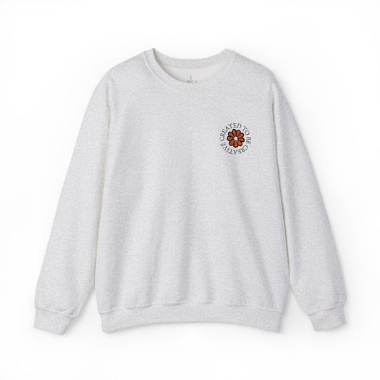 Created to be Creative Flower Heavy Blend Crewneck Sweatshirt