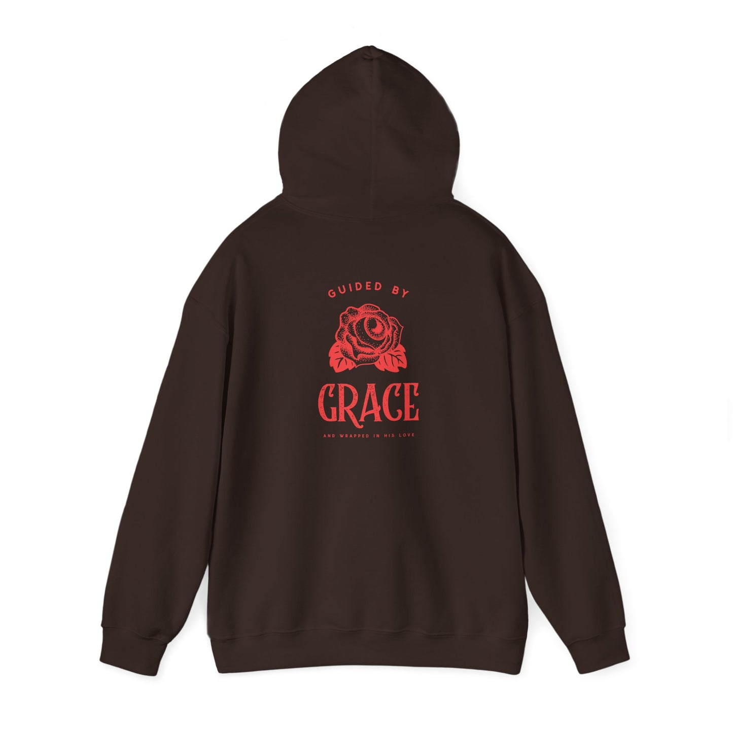 Guided By Grace and Wrapped In His Love Unisex Hooded Sweatshirt - Cozy Floral Design for Everyday Wear