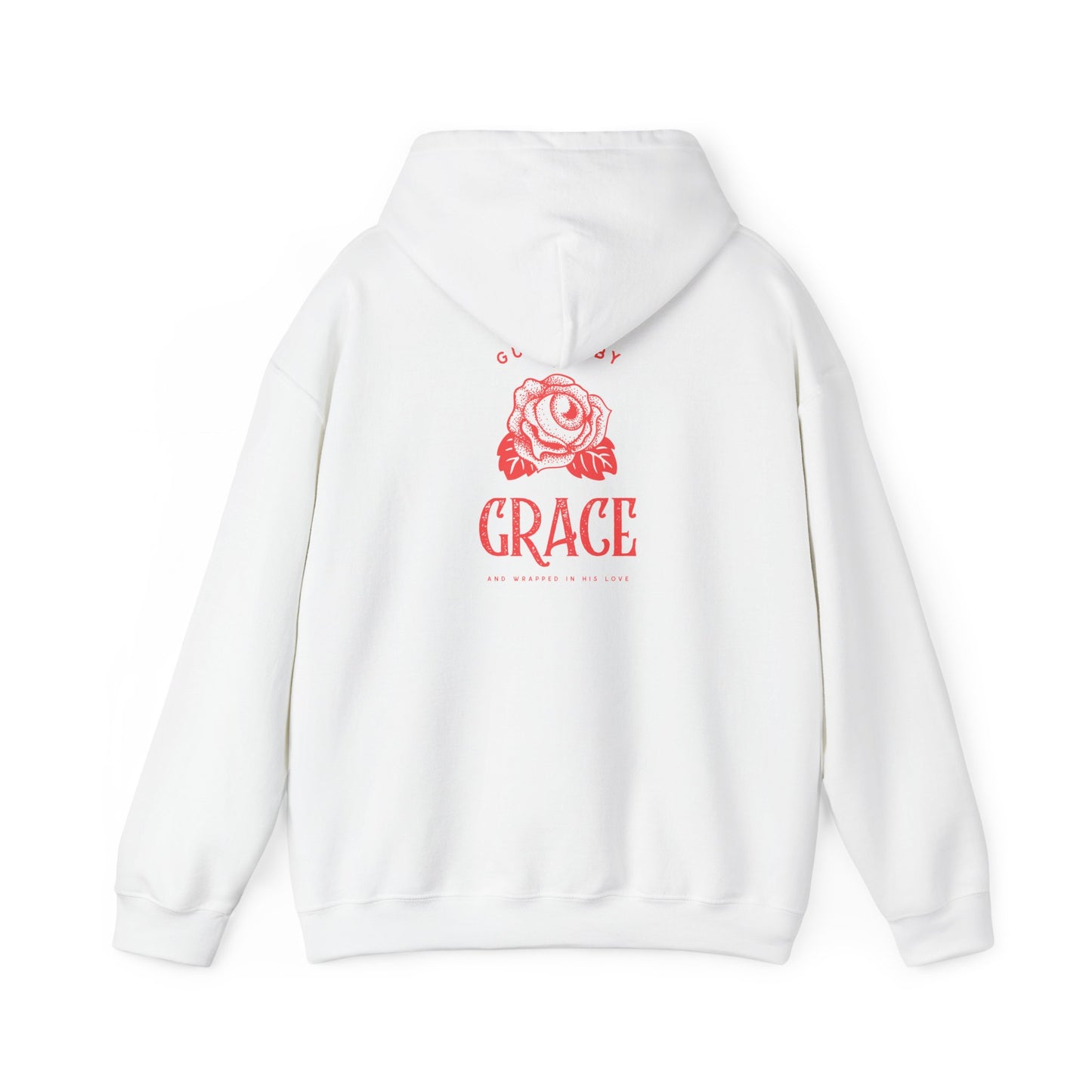 Guided By Grace and Wrapped In His Love Unisex Hooded Sweatshirt - Cozy Floral Design for Everyday Wear