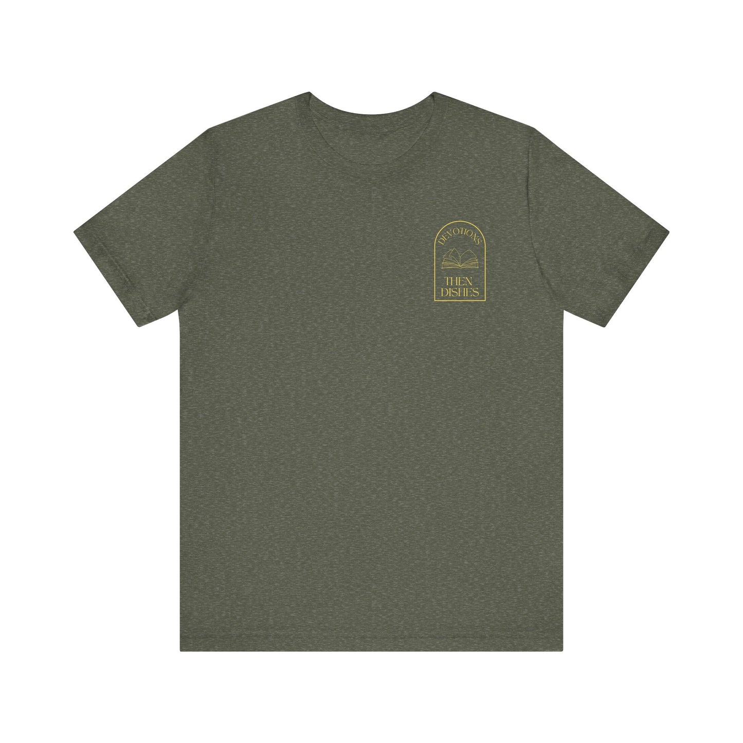 Devotions Then Dishes Minimalist Unisex Jersey Tee - Perfect for Everyday Comfort