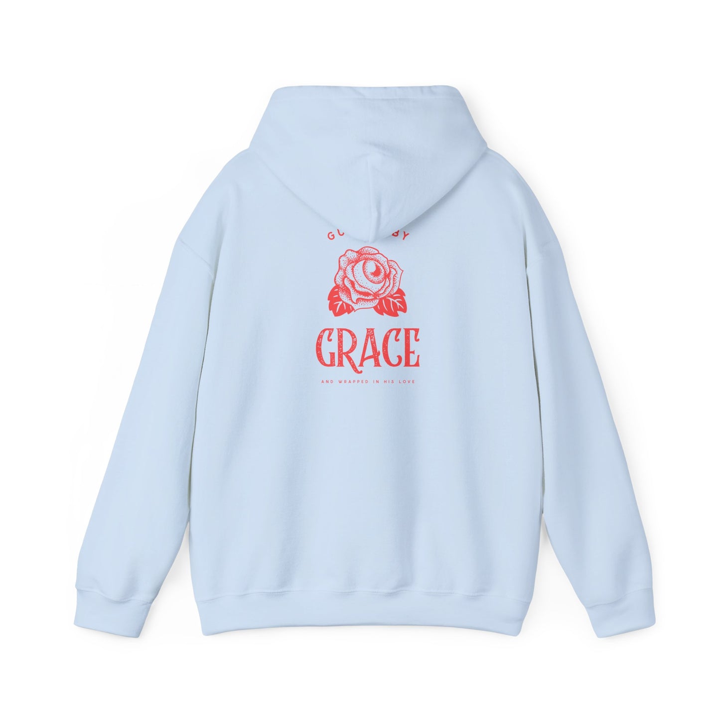 Guided By Grace and Wrapped In His Love Unisex Hooded Sweatshirt - Cozy Floral Design for Everyday Wear