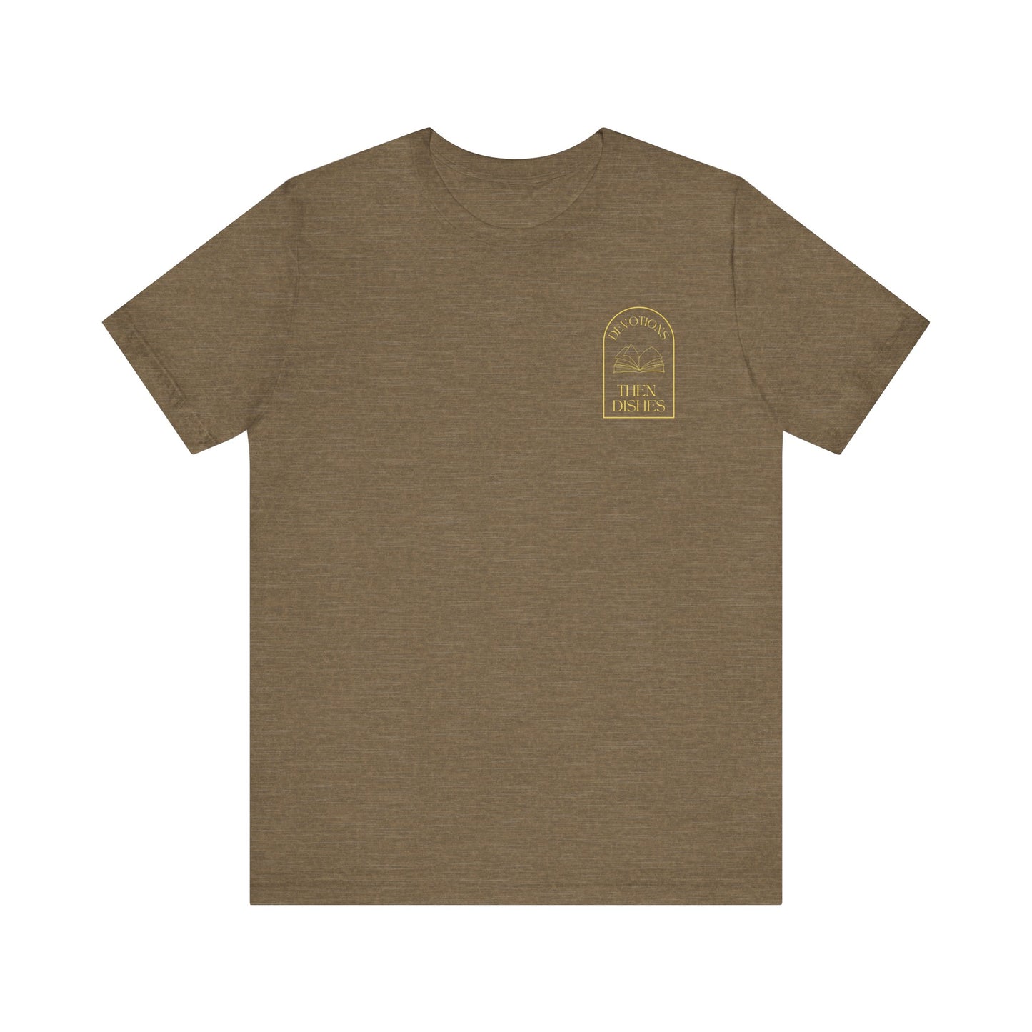 Devotions Then Dishes Minimalist Unisex Jersey Tee - Perfect for Everyday Comfort