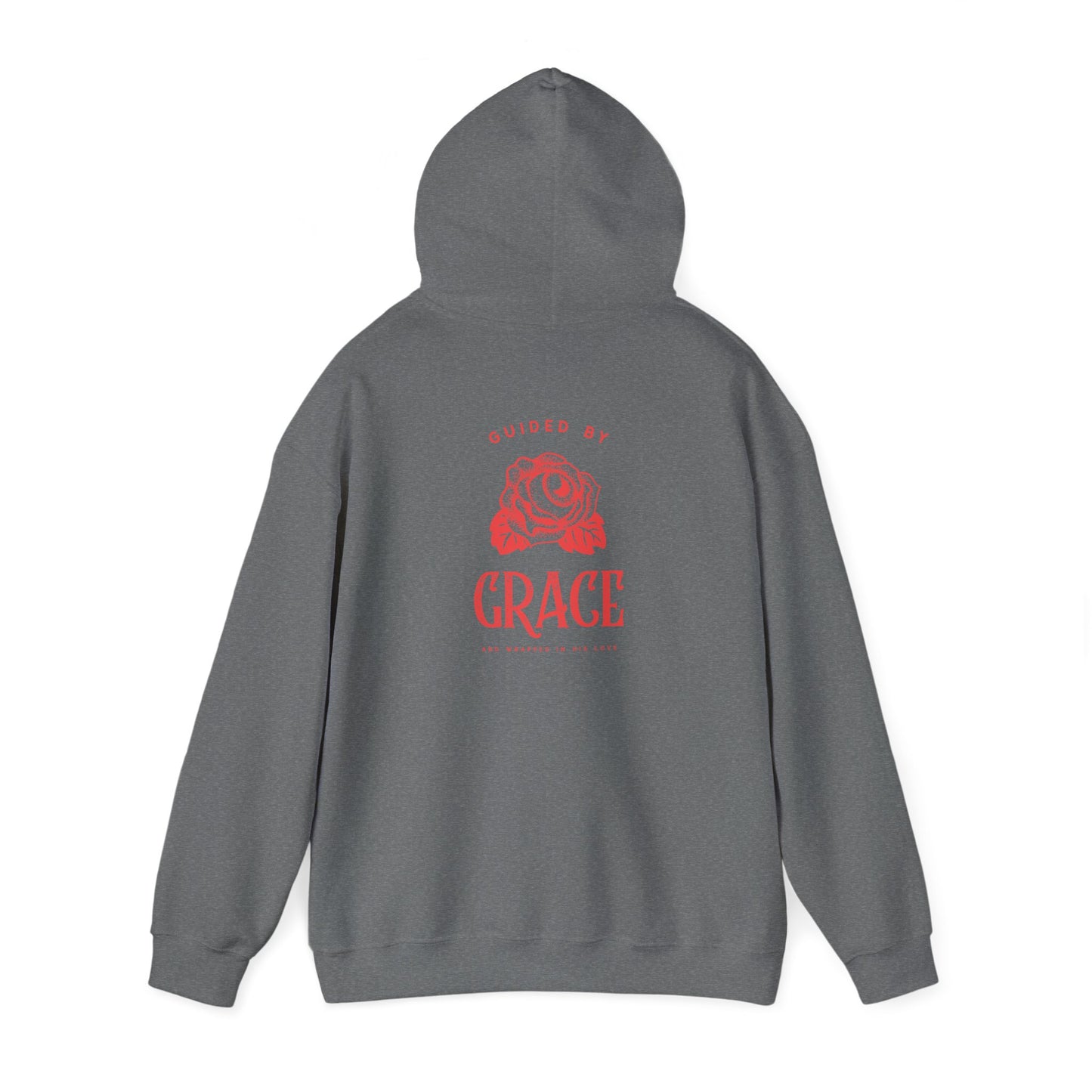 Guided By Grace and Wrapped In His Love Unisex Hooded Sweatshirt - Cozy Floral Design for Everyday Wear