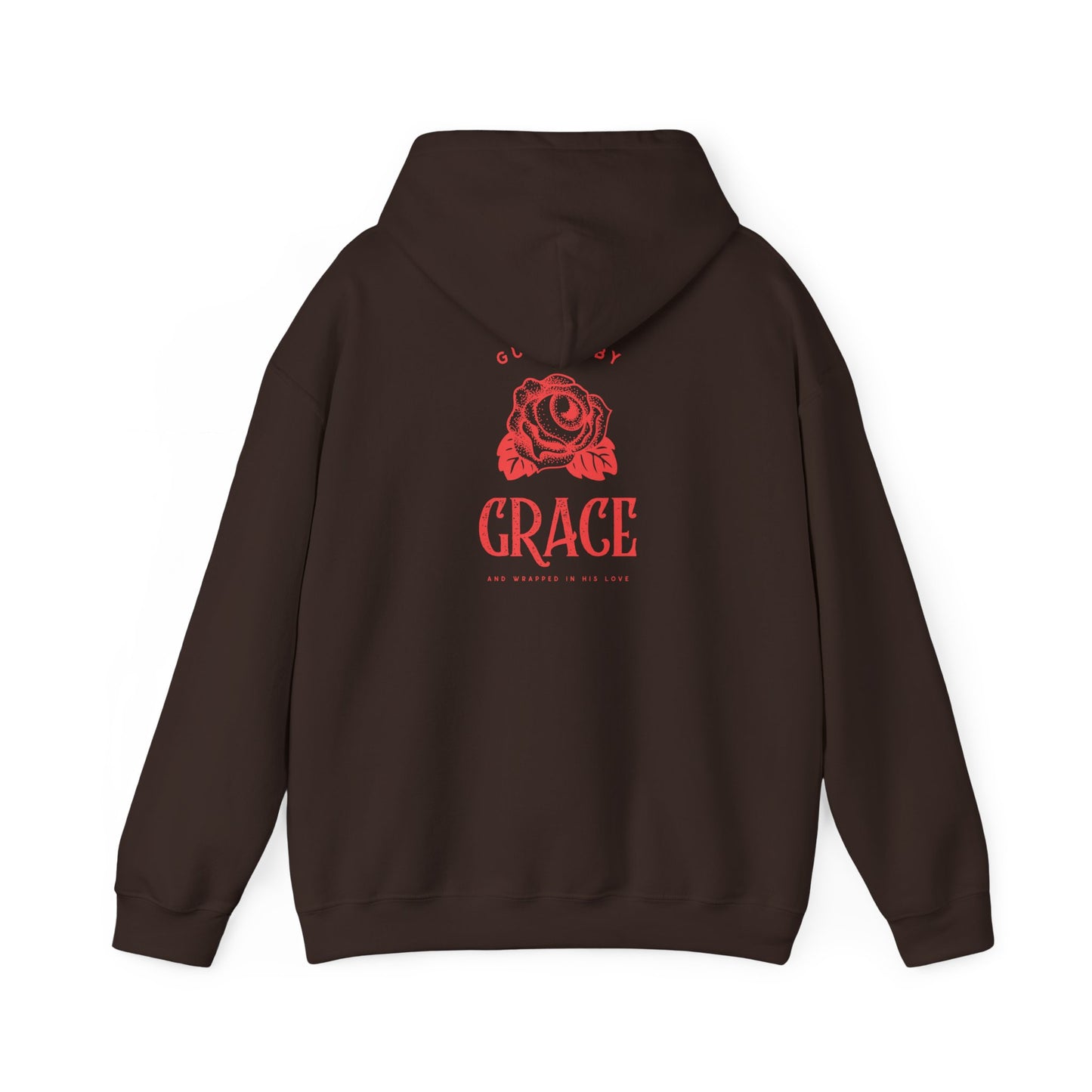 Guided By Grace and Wrapped In His Love Unisex Hooded Sweatshirt - Cozy Floral Design for Everyday Wear