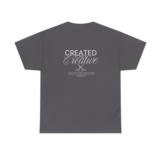 Created to be Creative Unisex Heavy Cotton Tee - Perfect Everyday Essential