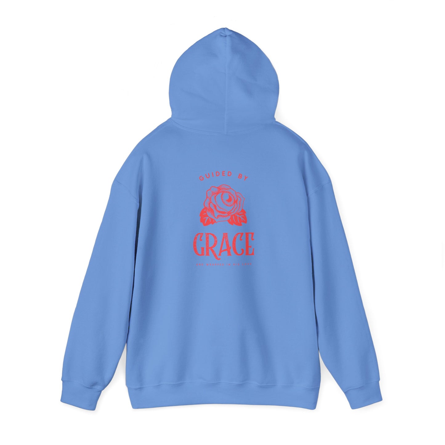 Guided By Grace and Wrapped In His Love Unisex Hooded Sweatshirt - Cozy Floral Design for Everyday Wear