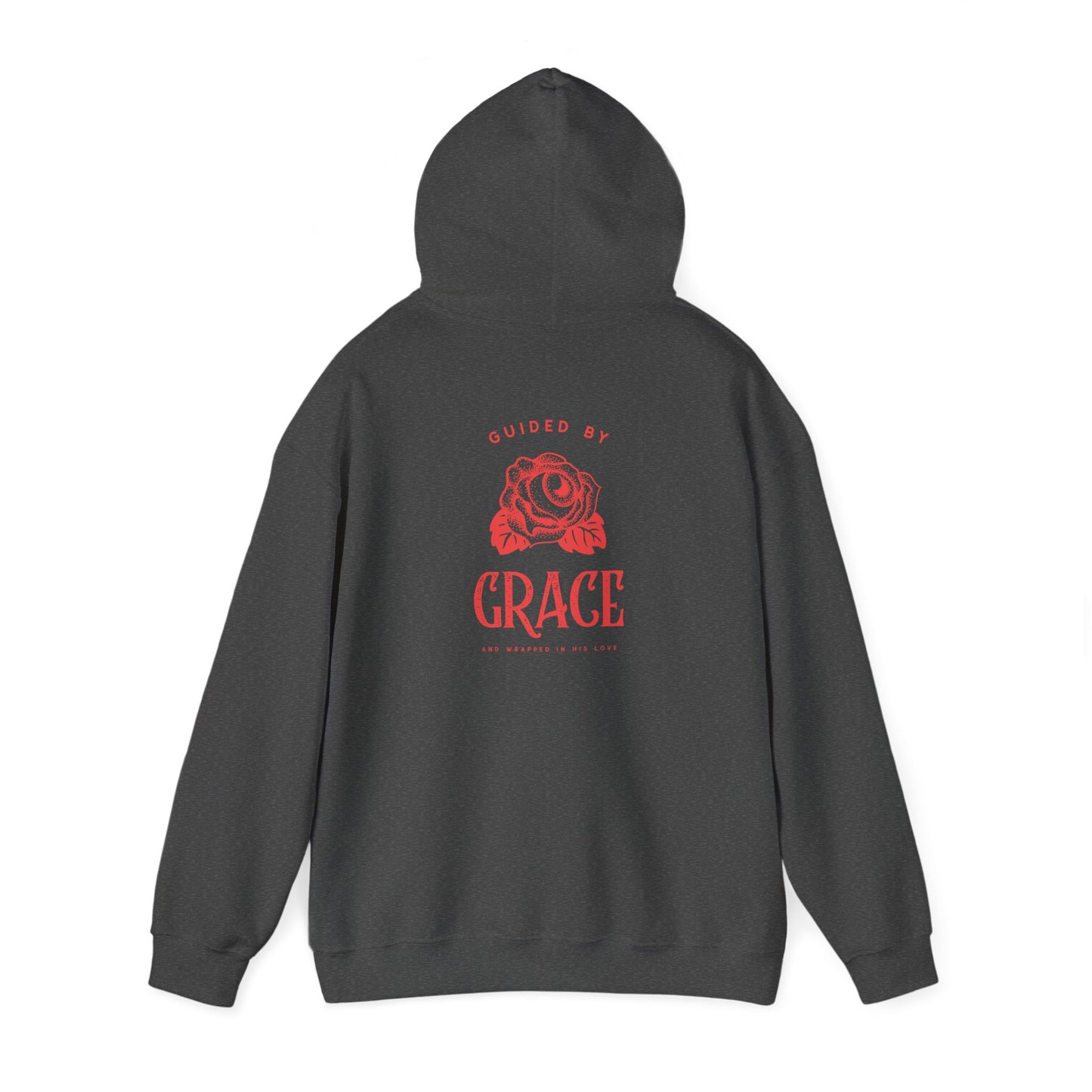 Guided By Grace and Wrapped In His Love Unisex Hooded Sweatshirt - Cozy Floral Design for Everyday Wear