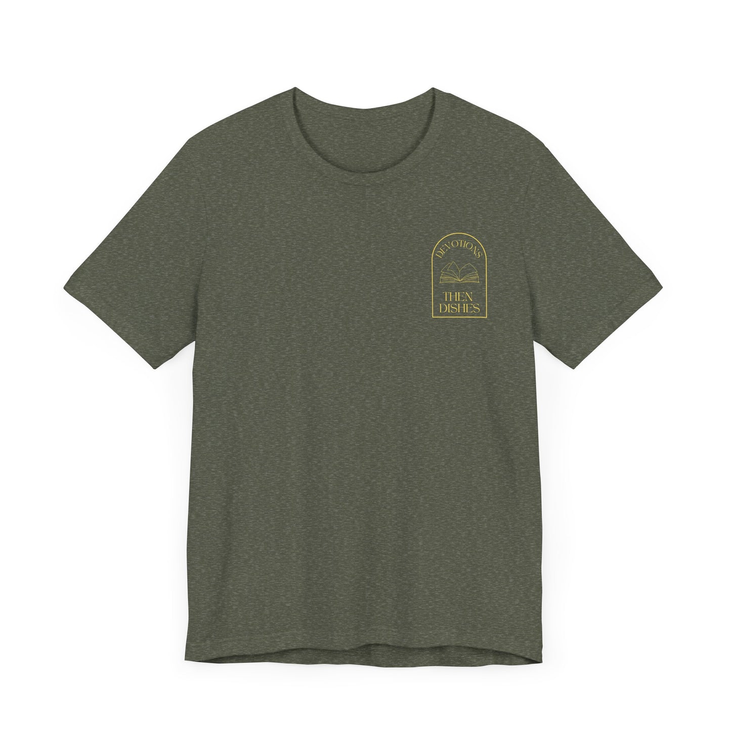 Devotions Then Dishes Minimalist Unisex Jersey Tee - Perfect for Everyday Comfort